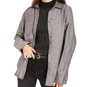 Jobeline  100% Cotton Single Front Pocket Grey Shirt SZ 2